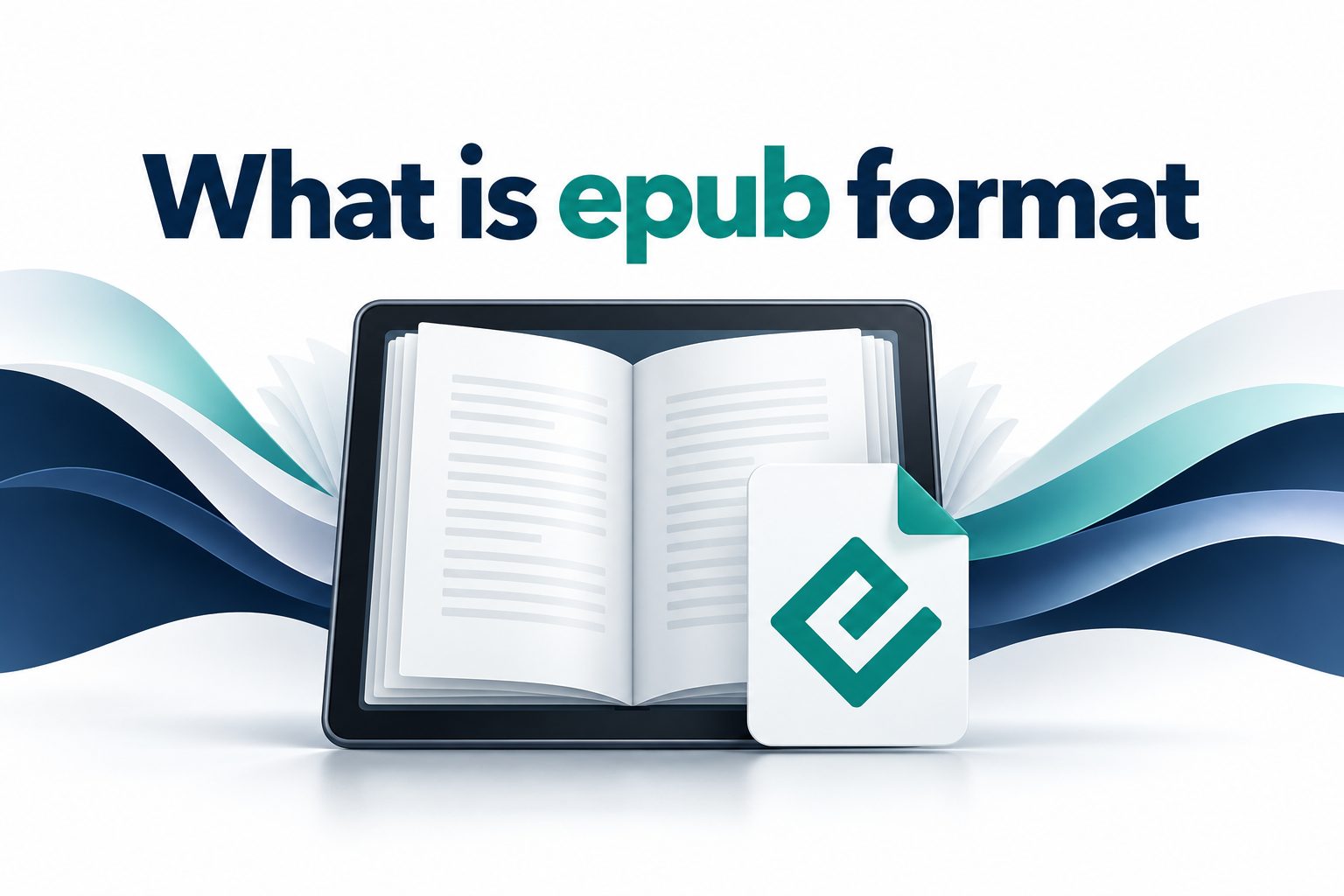 Open EPUB e-book on e-reader and smartphone showing reflowable text